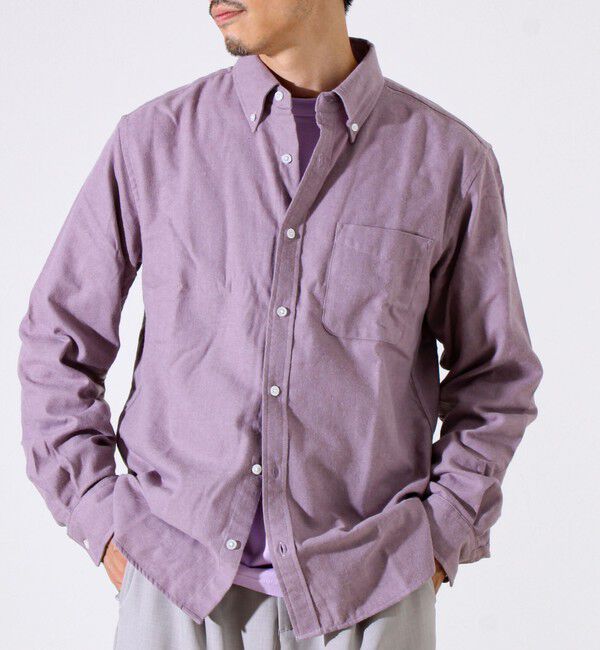 GLOSTER「＜つぶし衿＞U.S.COTTON混 ボタンダウンネルシャツ」|シャツ・ブラウス|
