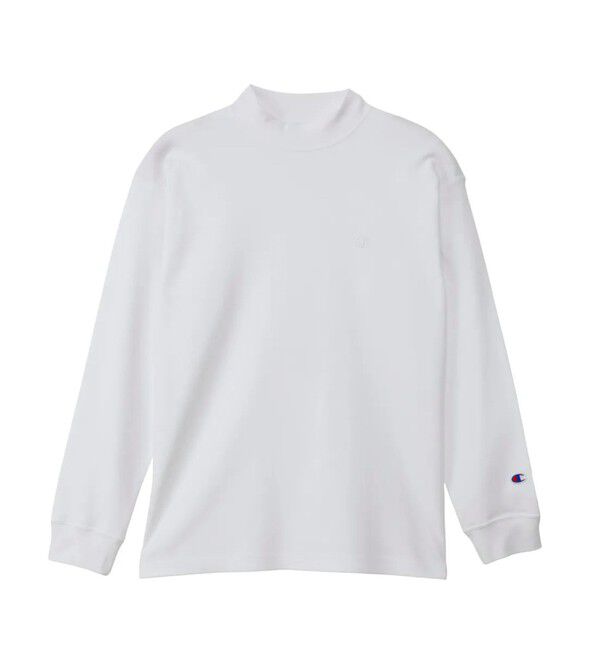 GLOSTER「【Champion/チャンピオン】ICON モックネック ロングスリーブTシャツ ベーシック」|Tシャツ・カットソー|ホワイト