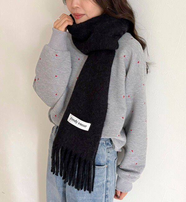 fredy emue「ウール混ブークレ無地マフラー 30」|マフラー|