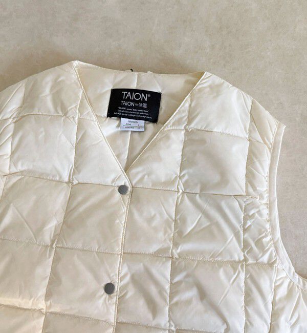 fredy emue「【TAION/タイオン】V NECK LONG DOWN VEST」|ベスト・ジレ|