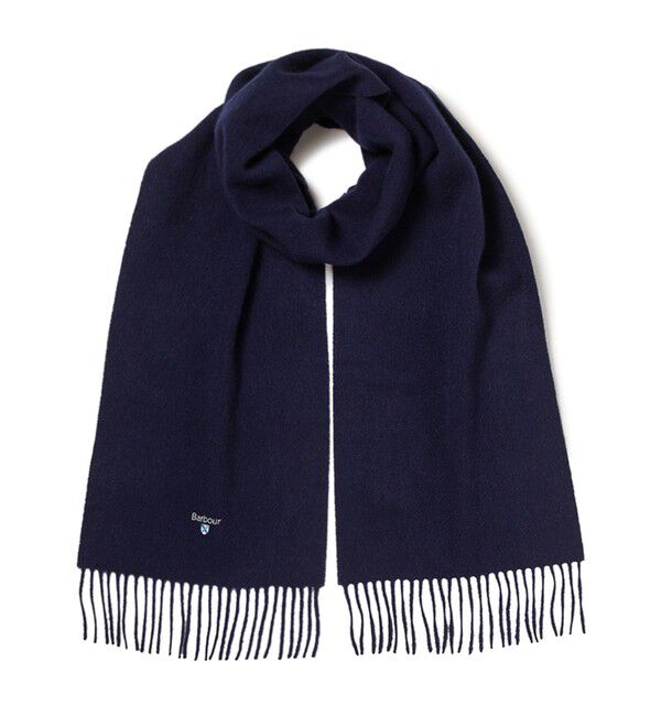 GLOSTER「【BARBOUR/バブアー】ラムズウール ソリッド マフラー」|マフラー|ネイビー