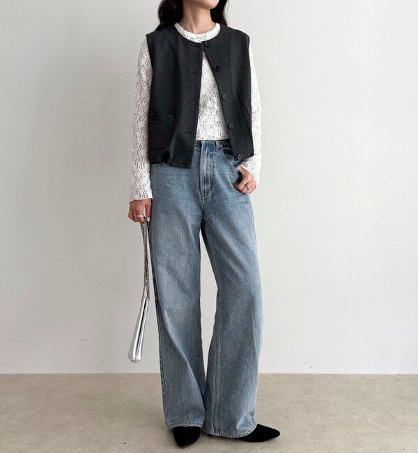 fredy emue「【セットアップ対応】ポンチノーカラージレ」|ベスト・ジレ|