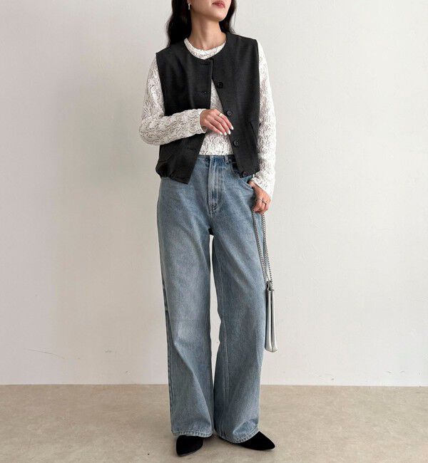 fredy emue「【セットアップ対応】ポンチノーカラージレ」|ベスト・ジレ|