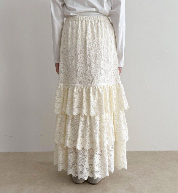 fredy emue「起毛レースティアードスカート」|スカート|