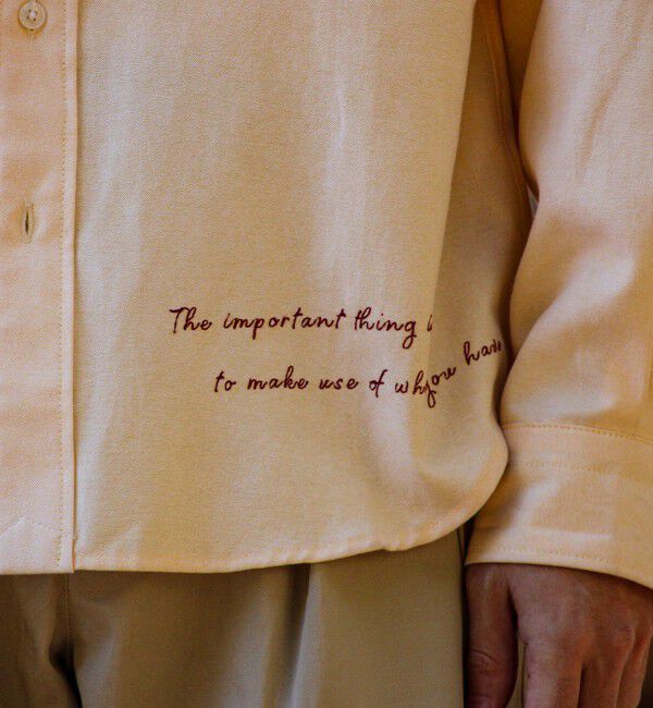 GLOSTER「【気分を上げるフレーズ】ポジティブメッセージシャツ パート2」|シャツ・ブラウス|