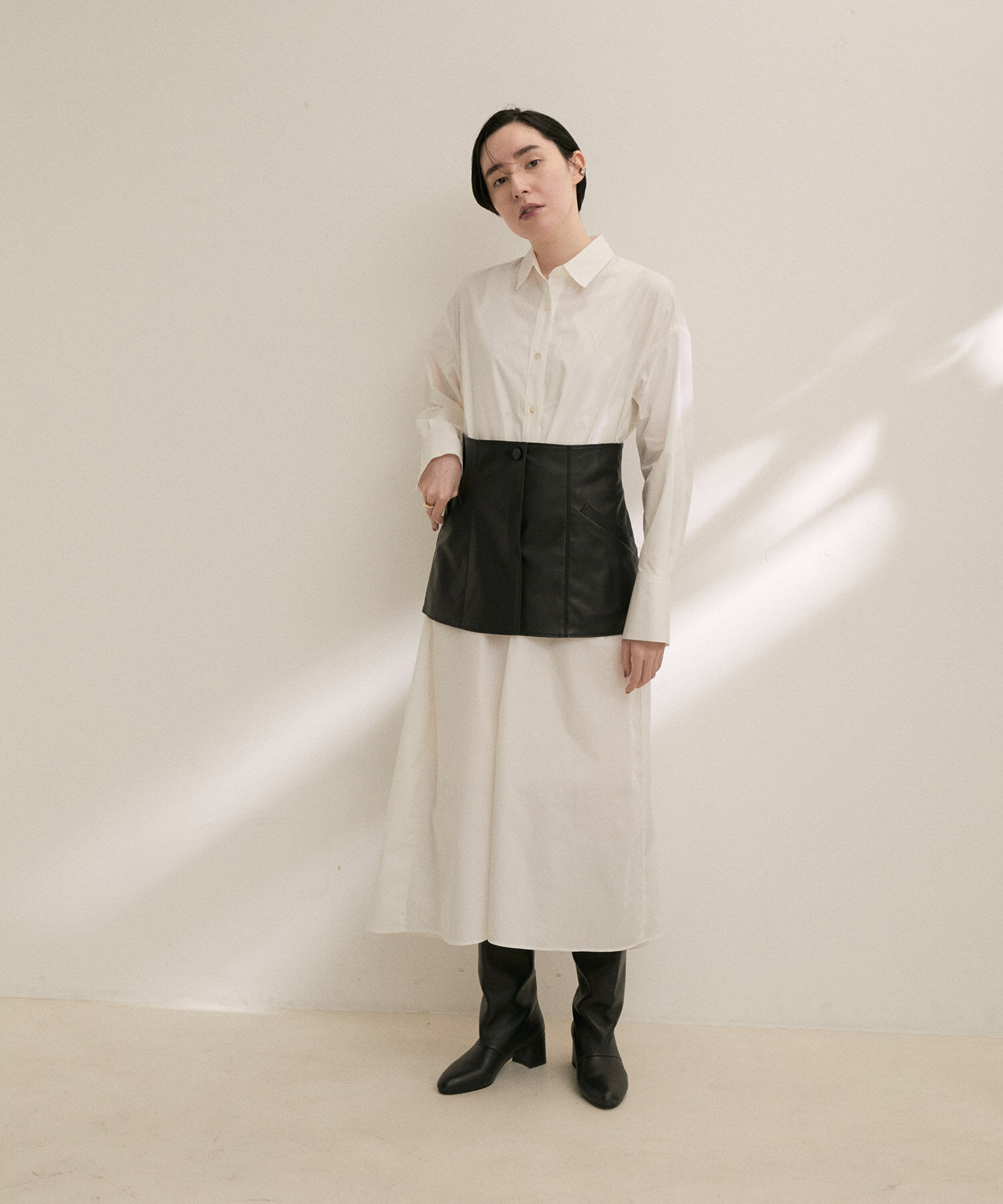 SALON adam et rope'「フェイクレザービスチェ【セットアップ対応】」|チューブトップ|