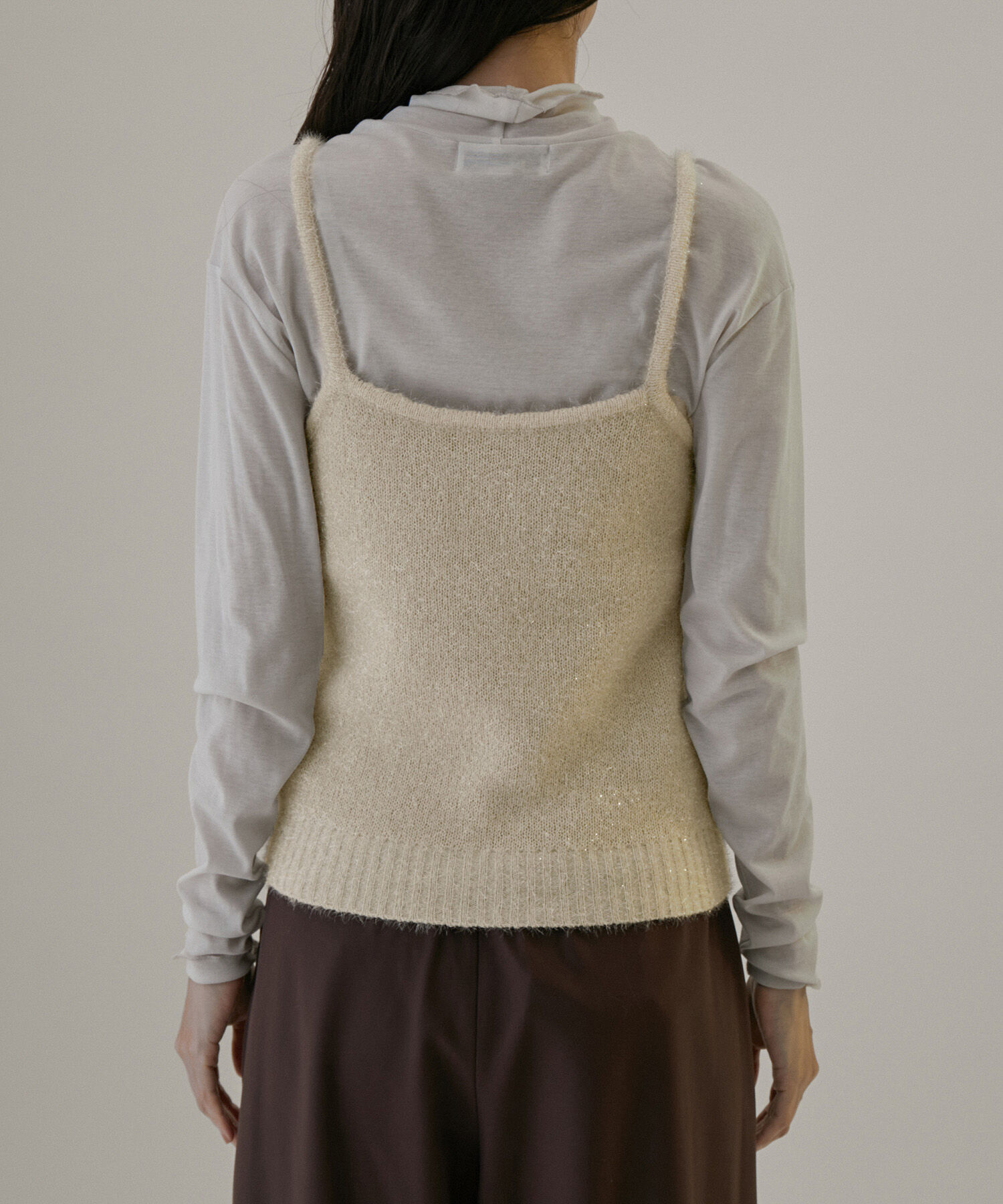 SALON adam et rope'「【WEB限定】ラメニットキャミソール【セットアップ対応】」|キャミソール|