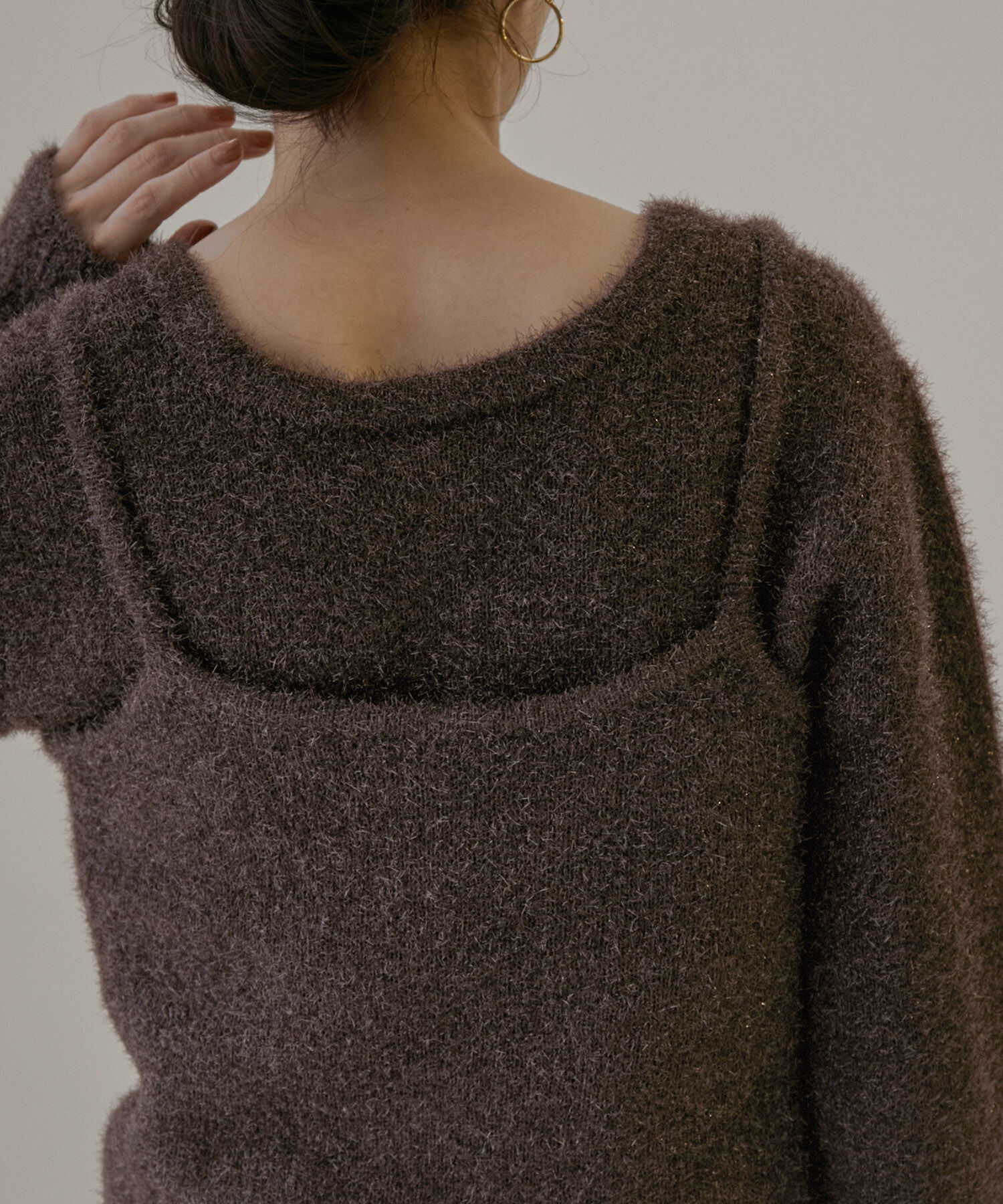 SALON adam et rope'「【WEB限定】ラメニットキャミソール【セットアップ対応】」|キャミソール|