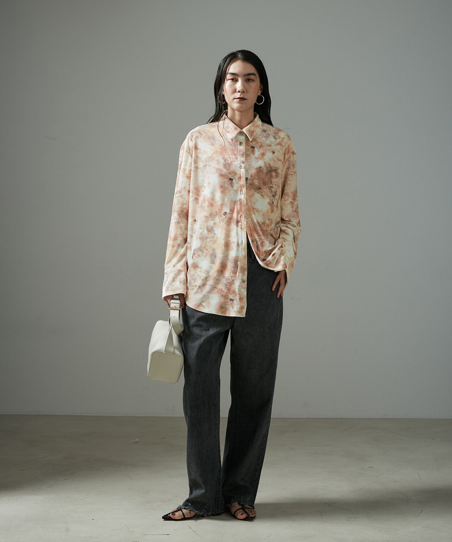 SALON adam et rope'「ストーンウッドプリントベロアブラウス」|シャツ・ブラウス|