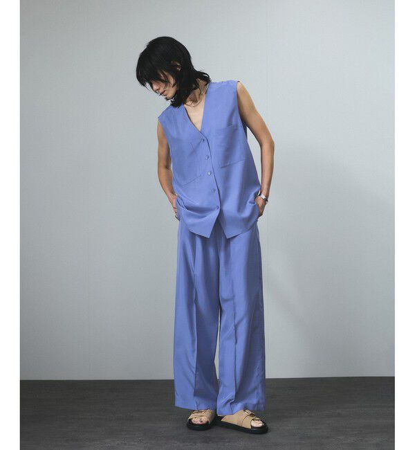 SALON adam et rope'「[25SS]GENTLE SILKジレ【セットアップ対応】」|ベスト・ジレ|