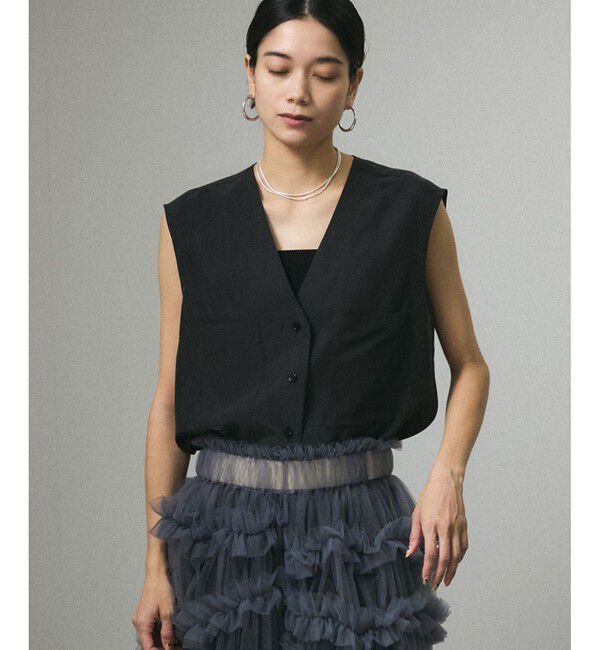 SALON adam et rope'「[25SS]GENTLE SILKジレ【セットアップ対応】」|ベスト・ジレ|