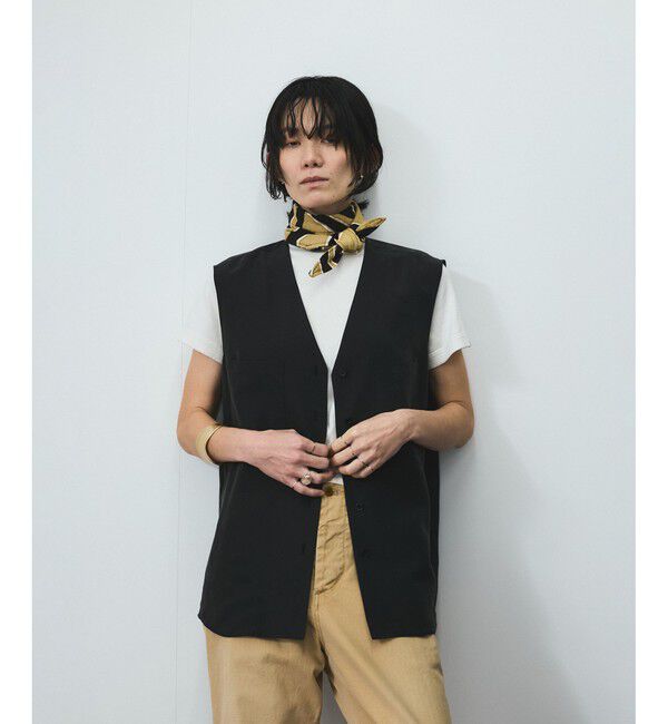 SALON adam et rope'「[25SS]GENTLE SILKジレ【セットアップ対応】」|ベスト・ジレ|