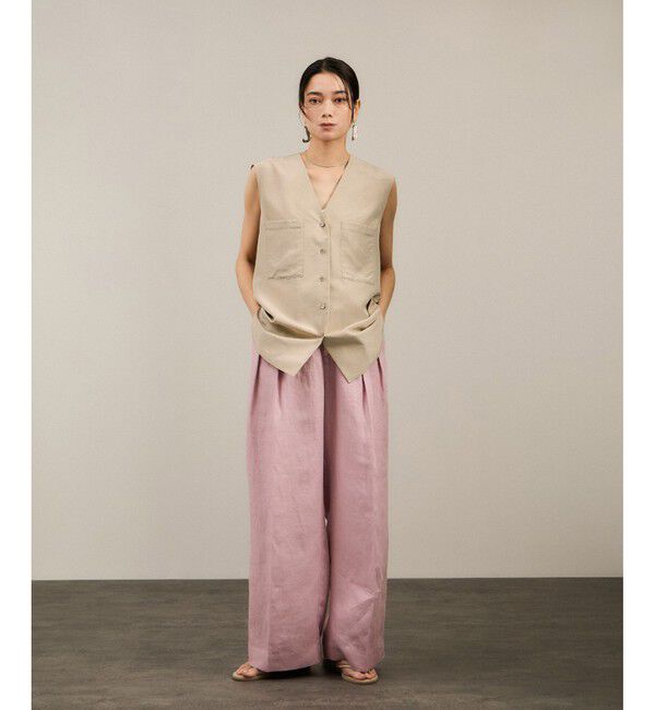 SALON adam et rope'「[25SS]GENTLE SILKジレ【セットアップ対応】」|ベスト・ジレ|