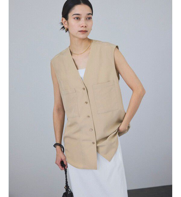 SALON adam et rope'「[25SS]GENTLE SILKジレ【セットアップ対応】」|ベスト・ジレ|