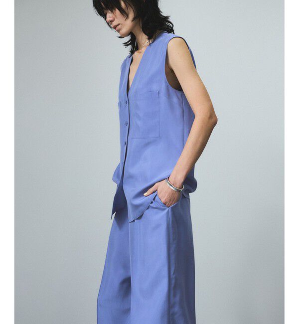 SALON adam et rope'「[25SS]GENTLE SILKジレ【セットアップ対応】」|ベスト・ジレ|