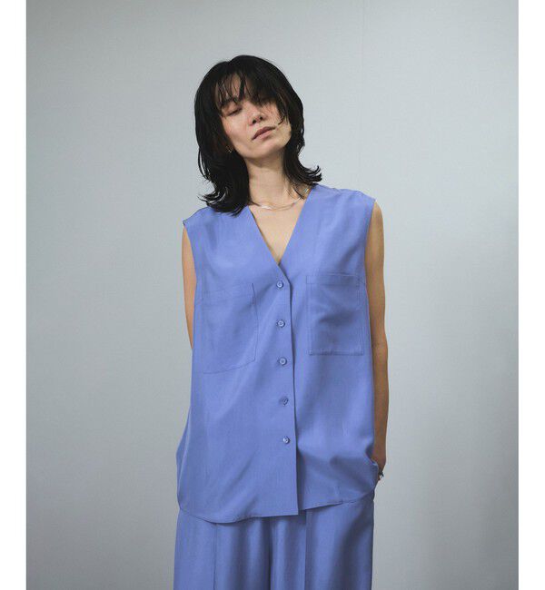 SALON adam et rope'「[25SS]GENTLE SILKジレ【セットアップ対応】」|ベスト・ジレ|