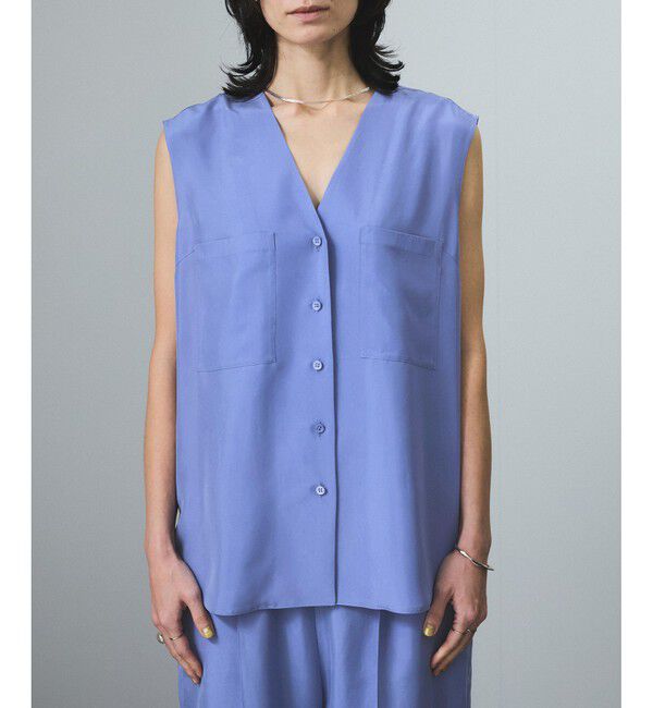 SALON adam et rope'「[25SS]GENTLE SILKジレ【セットアップ対応】」|ベスト・ジレ|