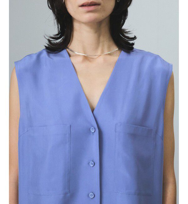 SALON adam et rope'「[25SS]GENTLE SILKジレ【セットアップ対応】」|ベスト・ジレ|