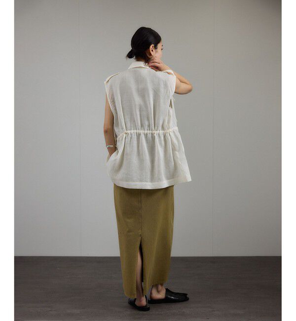 SALON adam et rope'「シアーリネンミリタリージレ」|ベスト・ジレ|