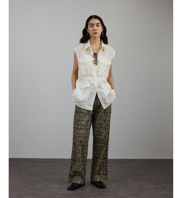 SALON adam et rope'「シアーリネンミリタリージレ」|ベスト・ジレ|