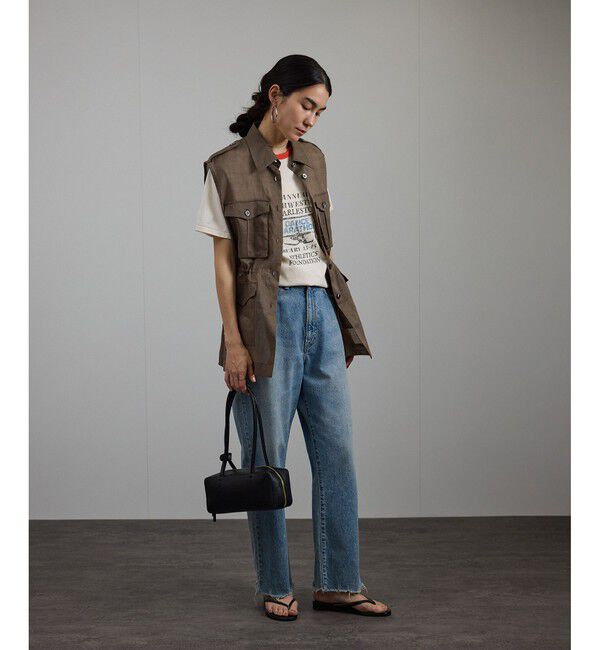 SALON adam et rope'「シアーリネンミリタリージレ」|ベスト・ジレ|