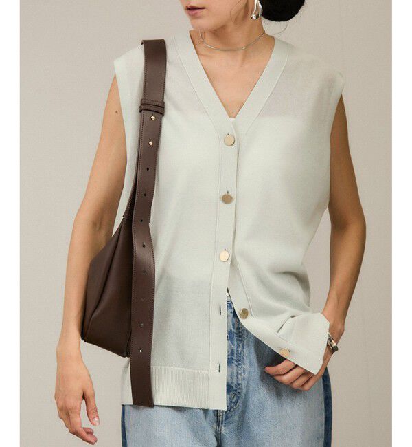 SALON adam et rope'「【WEB限定】ドライタッチメタルボタンニットジレ / ベスト［洗える］」|ベスト・ジレ|