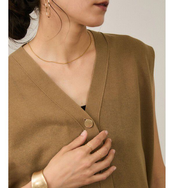 SALON adam et rope'「【WEB限定】ドライタッチメタルボタンニットジレ / ベスト［洗える］」|ベスト・ジレ|