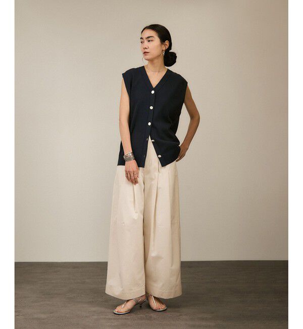 SALON adam et rope'「【WEB限定】ドライタッチメタルボタンニットジレ / ベスト［洗える］」|ベスト・ジレ|