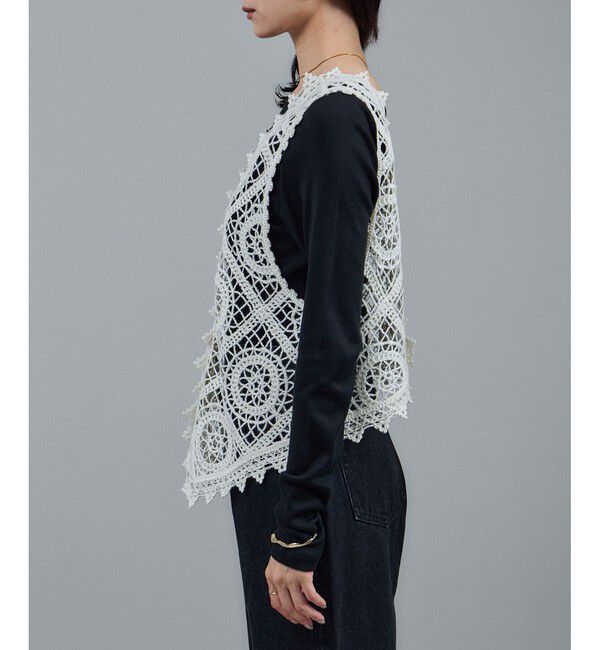 SALON adam et rope'「エンブロイダリーレースジレ」|ベスト・ジレ|