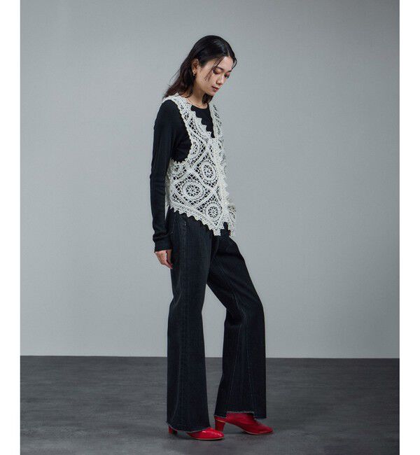 SALON adam et rope'「エンブロイダリーレースジレ」|ベスト・ジレ|