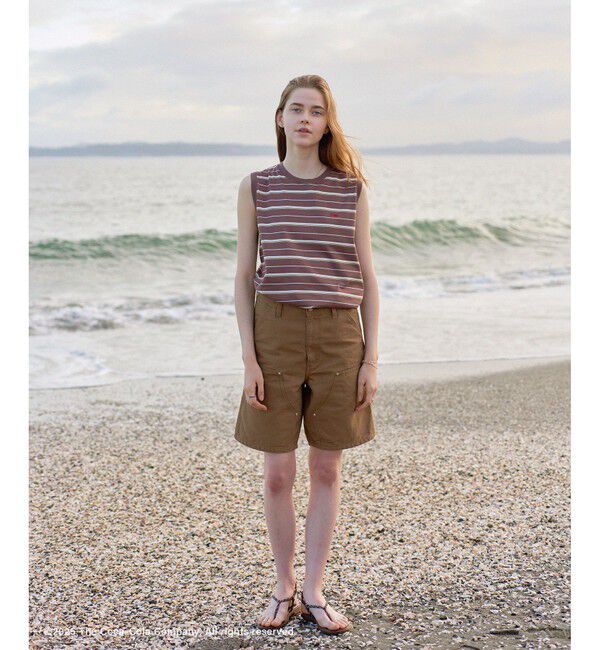 SALON adam et rope'「Coca-Cola マルチボーダーノースリーブTシャツ」|Tシャツ・カットソー|