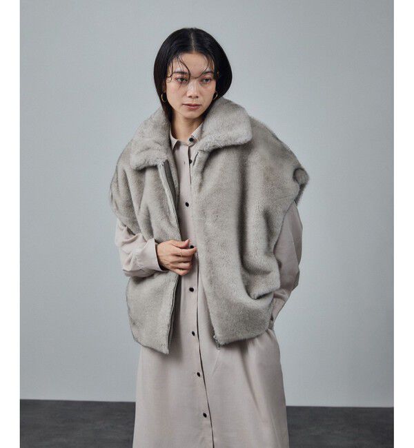 SALON adam et rope'「【WEB限定】グラデーションファージレ」|ベスト・ジレ|グレー(07)