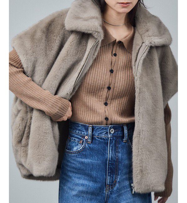 SALON adam et rope'「【WEB限定】グラデーションファージレ」|ベスト・ジレ|