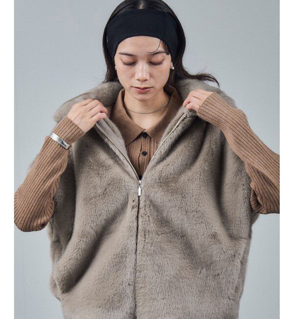 SALON adam et rope'「【WEB限定】グラデーションファージレ」|ベスト・ジレ|