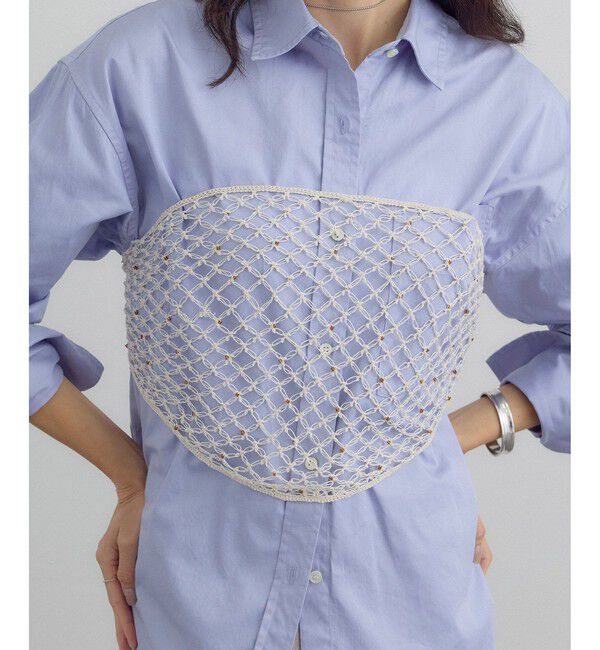 SALON adam et rope'「マクラメ編みストール」|ストール|オフホワイト(15)