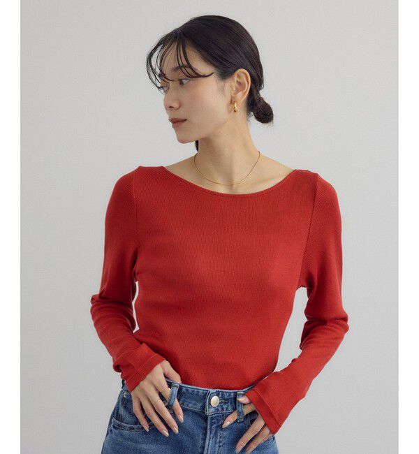 SALON adam et rope'「Hug Silkラウンドネックプルオーバー 3 / 新色追加」|Tシャツ・カットソー|