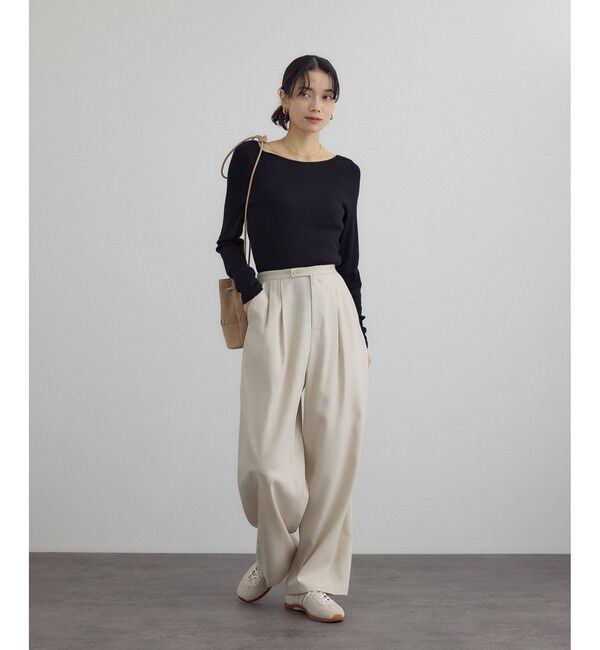 SALON adam et rope'「Hug Silkラウンドネックプルオーバー 3 / 新色追加」|Tシャツ・カットソー|