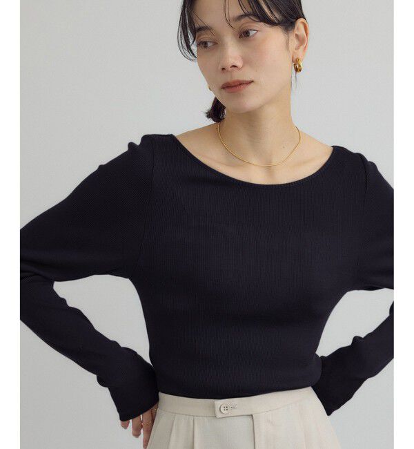 SALON adam et rope'「Hug Silkラウンドネックプルオーバー 3 / 新色追加」|Tシャツ・カットソー|