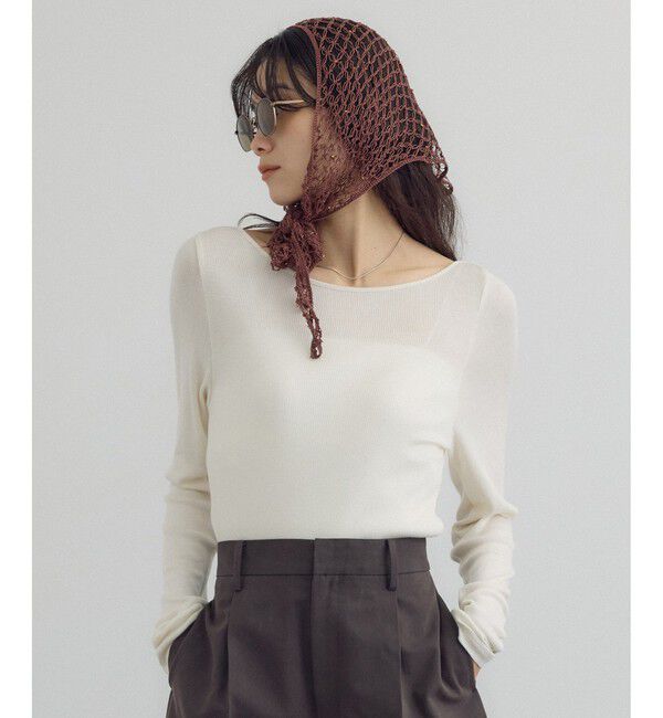 SALON adam et rope'「Hug Silkラウンドネックプルオーバー 3 / 新色追加」|Tシャツ・カットソー|