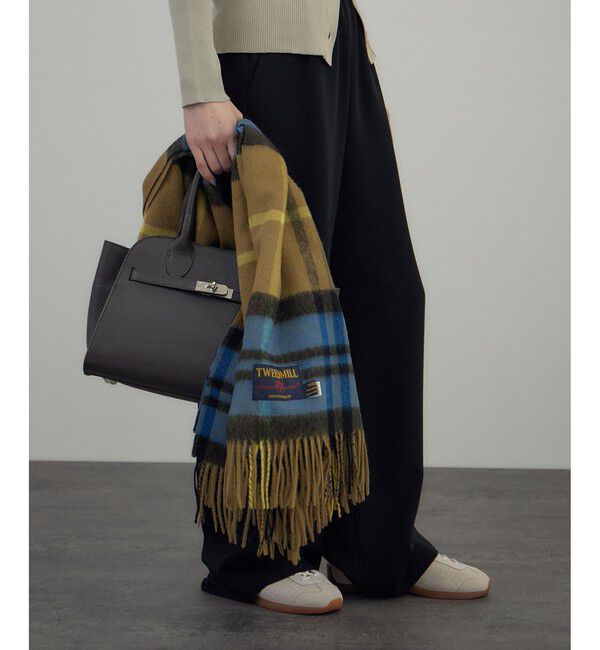 SALON adam et rope'「【TWEEDMILL（ツイードミル）】Knee Rug（大判ストール）」|マフラー|カーキー(36)