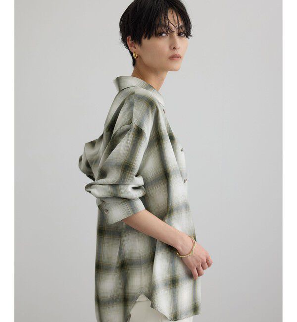 SALON adam et rope'「コットンリヨセルチェックシャツ」|シャツ・ブラウス|