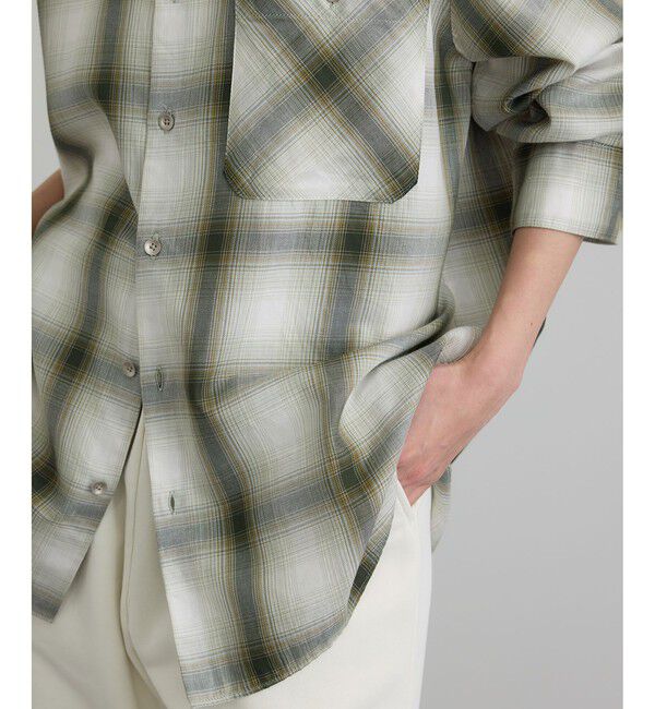 SALON adam et rope'「コットンリヨセルチェックシャツ」|シャツ・ブラウス|