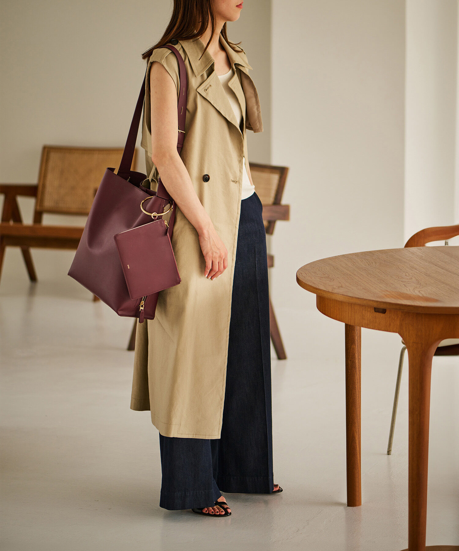 E'POR「【A4対応】【通勤】【E'POR】Y BAG Shoulder Large（サイドジップショルダーバッグ）【WEB限定/一部店舗限」|ショルダー・メッセンジャー|