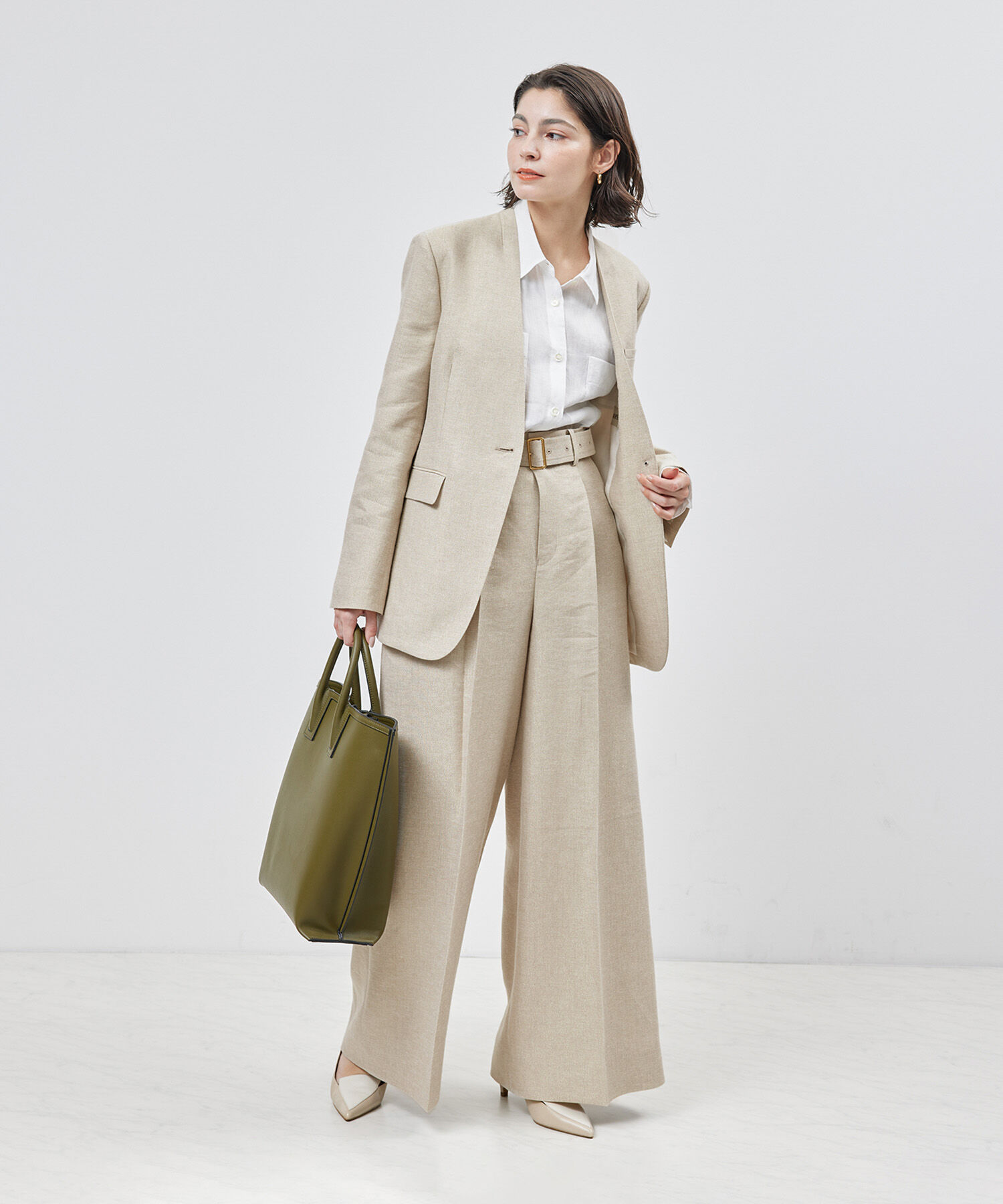 ROPE「タックワイドパンツ（ラメ/無地）【セットアップ対応】【雑誌掲載】【メディア掲載】」|その他|