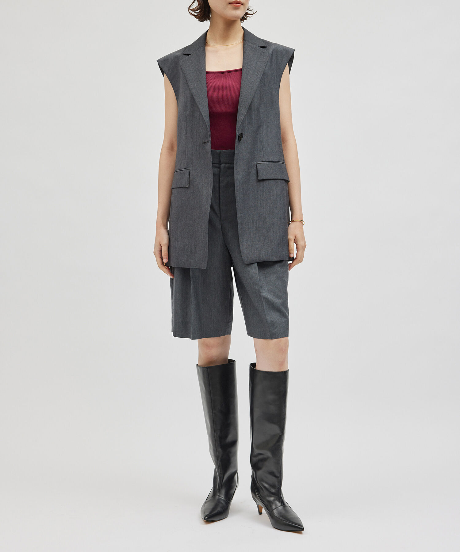 ROPE「ウールモヘヤ　OVER GILET /セットアップ対応」|ベスト・ジレ|