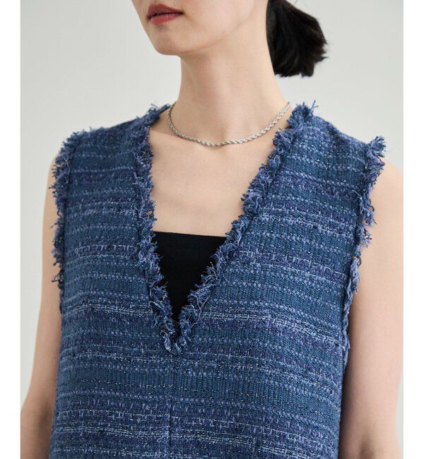 ROPE「 【GIOLICA（ジオリカ）】別注TWEED V OP（ワンピース）」|ワンピース|