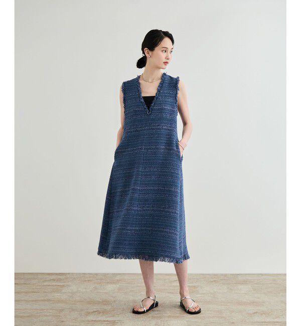 ROPE「 【GIOLICA（ジオリカ）】別注TWEED V OP（ワンピース）」|ワンピース|