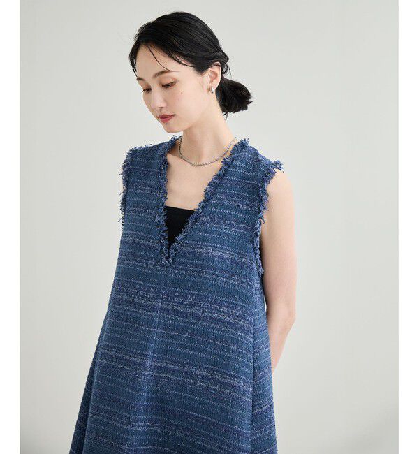 ROPE「 【GIOLICA（ジオリカ）】別注TWEED V OP（ワンピース）」|ワンピース|