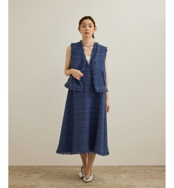 ROPE「 【GIOLICA（ジオリカ）】別注TWEED V OP（ワンピース）」|ワンピース|