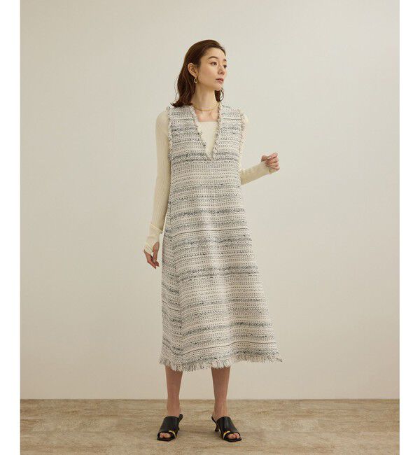 ROPE「 【GIOLICA（ジオリカ）】別注TWEED V OP（ワンピース）」|ワンピース|